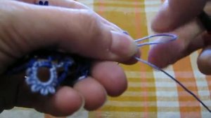 Tatting - фриволите - соединение замкнутого мотива