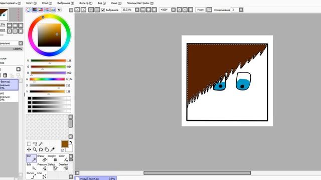 Очень нестандартное видео 0_о PainToolSai смотреть онлайн