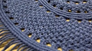 Круглая салфетка в технике макраме