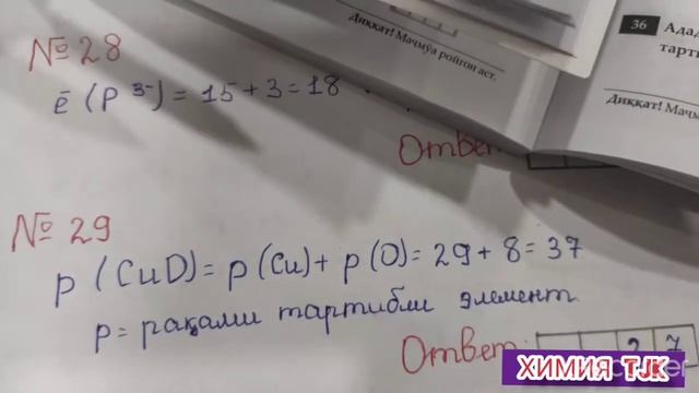 ХИМИЯ ҚОНУНИ ДАВРӢ ВА СИСТЕМАИ ДАВРИИ ЭЛЕМЕНТҲОИ ХИМИЯВӢ.СОХТИ АТОМ.