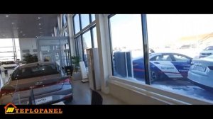 Автосалон Hyndai (г. Уфа) и как реально выглядит потолочное отопление совместно с сеткой грильято ?