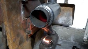 Мини печь на отработке.