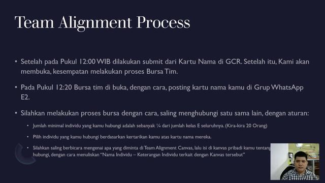 Team Up and Alignment - Mid Semester Exam Activity for Entrepreneurship Business Model Generation