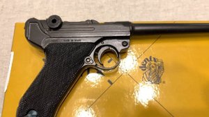 Пистолет Люгера Парабеллум длинный ствол, Parabellum Luger P08 pistol, Germany 1898, Denix 1144