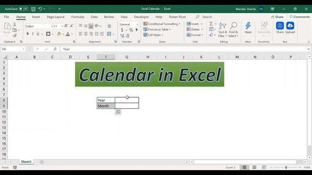 Excel Calendar Tutorial: How to Create a Customizable and Professional Calendar - 2, MIS Automation