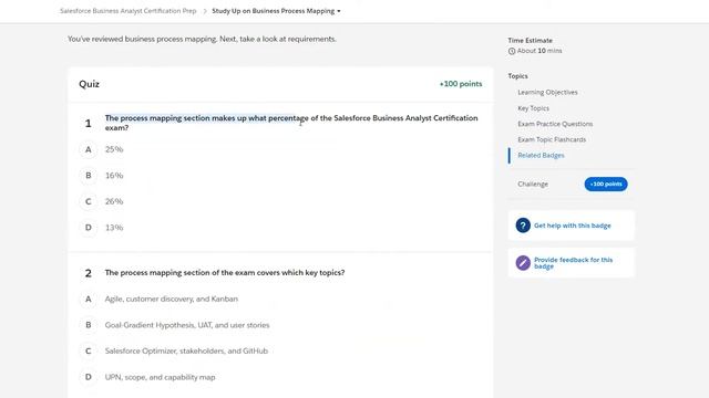 Salesforce Business Analyst Certification Prep [Salesforce Trailhead Answers]
