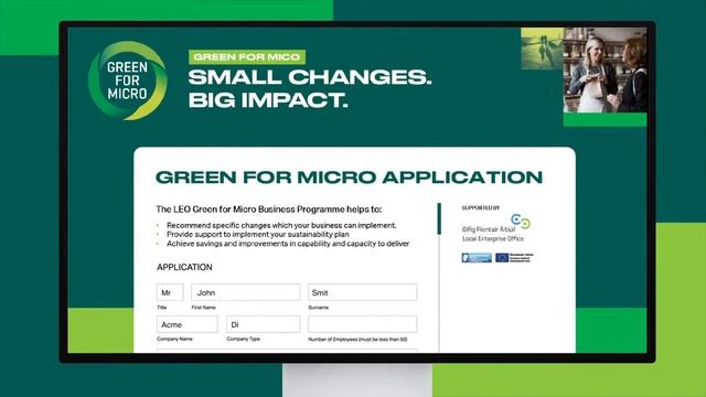 Green For Business. Small Changes. Big Impact.