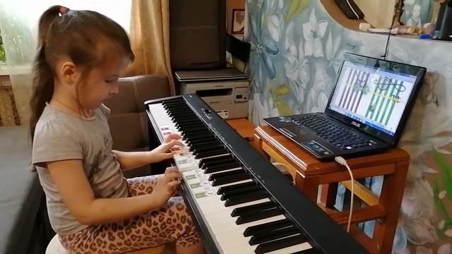 Учимся читать ноты с программой Софт Моцарт, Полина Т., 5 лет смотреть онлайн