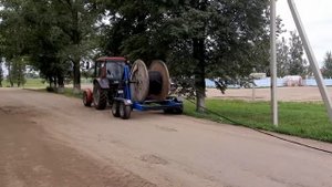 Прокладка кабеля кабельным транспортером КТ-4