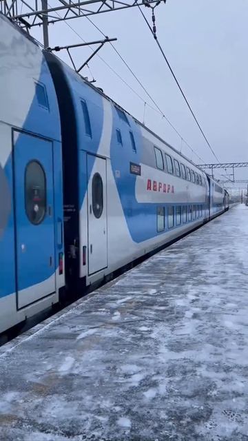 Поезд Аврора едит Москва-Санкт-Петербург🛤️🚂🚃