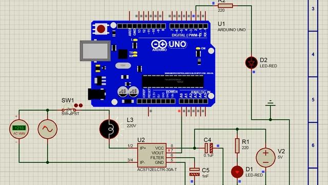 Detector de corrente com acs712 e arduino смотреть онлайн