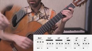 Минорные септаккорды на гитаре (формы m7: C,A,G,E,D)
