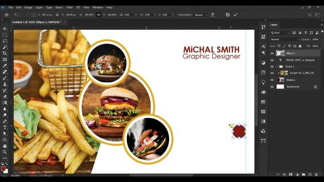 How to Make Modern  Business Card (Restaurant)  | Photoshop CC Tutorial I S2 graphics Design