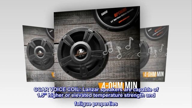 LANZAR Upgraded Opti Pro 6.5” High Power MidBass - Powerful 500 Watt Peak 105Hz – 12 kHz Frequency смотреть онлайн