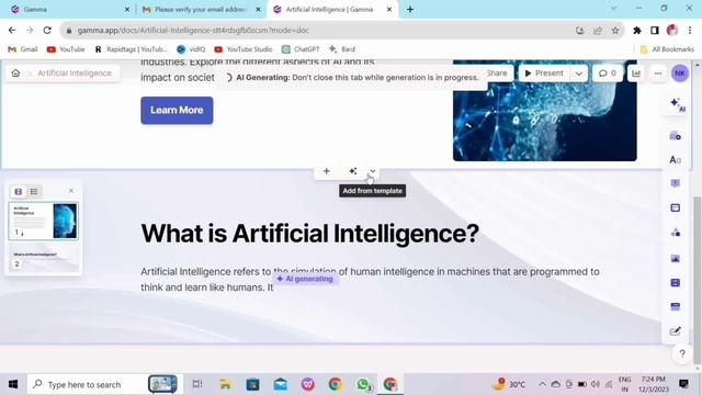 Create Webpage By Using Gamma AI || Gamma AI Free Tool 2023 || How to Use Gamma AI APP 🌐🌐✅✅