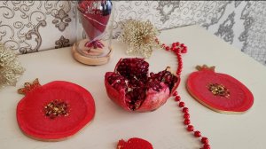 Подстаканники гранатами из эпоксидной смолы