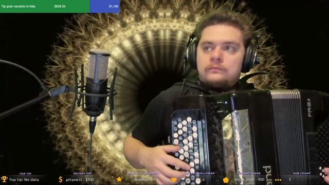 Стример играет на аккордеоне смотреть онлайн