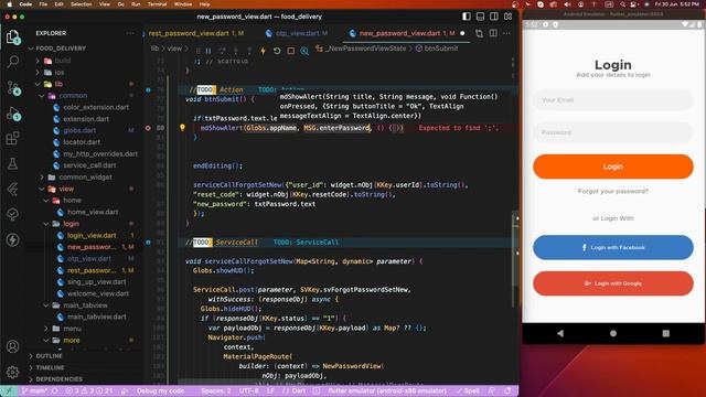 #16 Building a Food Delivery App in Flutter | API Calling - Forgot Password, Verify, New Password