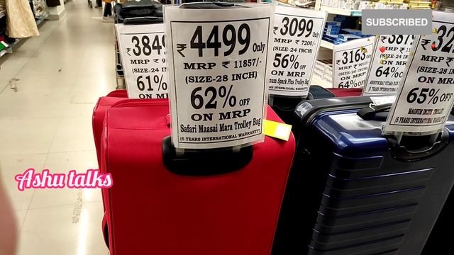 Dmart latest offers on travelling products.TrolleyBags,Backpacks,Suitcase,Handbags,Laptop bags#dmar