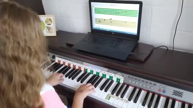 Учимся читать ноты с программой Софт Моцарт Таня 10 лет