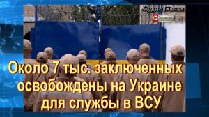 Около 7 тыс. заключенных освобождены на Украине для службы в ВСУ