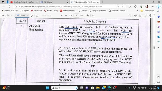 NIT Srinagar PhD Admission 2023 || PhD Admission 2023