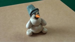 Как слепить снеговика из пластилина