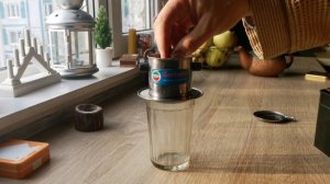 Кофе по-вьетнамски. Завариваю кофе в стальном фине.