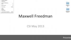 CSI Instructional Podcast 1 Maxwell Freedman