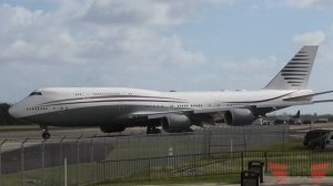 Qatar Amiri Flight Boeing 747-8 BBJ in San Juan, Puerto Rico!