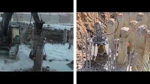 Сваерезка KIBBLER B-350-4, работа с длинным оголовком сваи