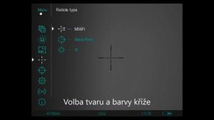 YUKON Sightline N455/475  - menu přístroje - device menu