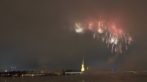 (4к) Салют в честь снятия блокады Ленинграда 2025 год