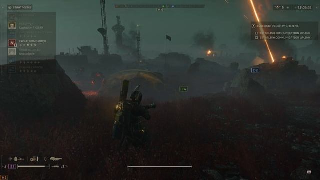 Helldivers 2 4K 60 FPS UBANEA EVACUATE PRIORITY CITIZENS Level 50 HELLDIVE смотреть онлайн