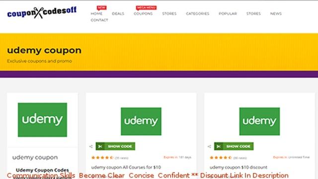 Communication Skills: Become Clear, Concise, Confident coupon - udemy discount смотреть онлайн