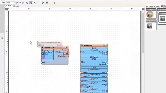 Visuino Tutorial Bitmap Animation on SSD1331 OLED Display (SPI)