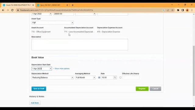 fixed assets register in Xero | how to maintain fixed assets register in Xero | Xero tutorial | xer