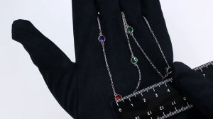 Колье из белого золота ТД Эстет с фианитом 01Л221057