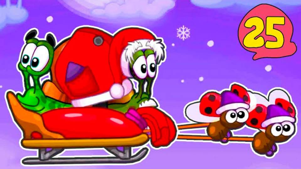 Супер УЛИТКА БОБ №25. Зимняя история. ФИНАЛ. Мультик ИГРА Snail Bob 2 на канале Хвостик ТВ смотреть онлайн