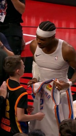 Shai fulfilled his promise to give his jersey to Joseph for his 12th birthday!