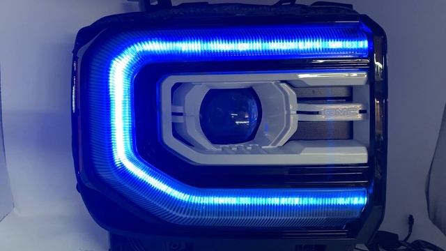 GMC Sierra RGBW Led Retrofit Projector Custom Headlights смотреть онлайн