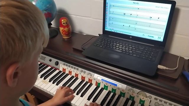 Учимся читать ноты с программой Софт Моцарт Денис 7 лет
