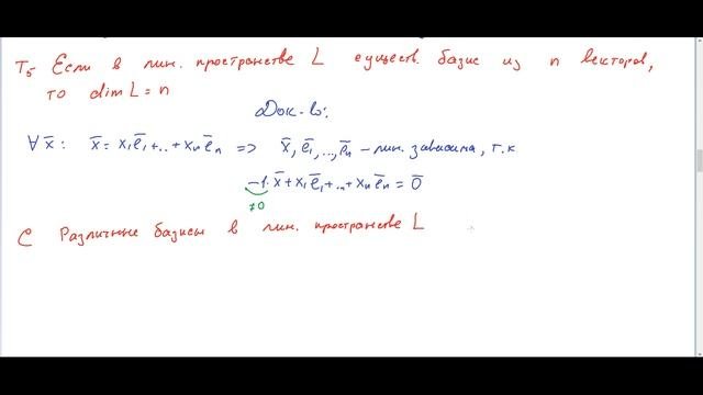 ЛА2-2 Базис и размерность линейного пространства