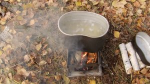 Осенний лес и сырный суп