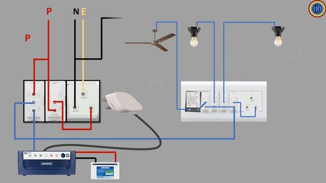 Inverter connection for Home | inverter Wiring in home |  Electrical  Circuit info