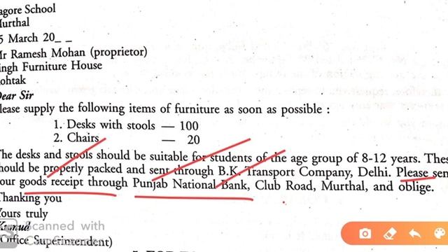 5 Examination style Business Letters, Composition Section, CBSE, HBSE, State Boards