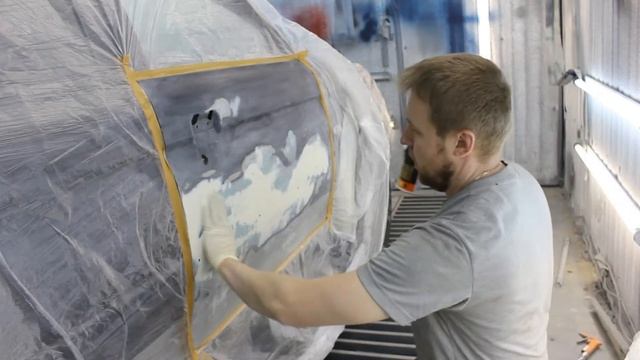 Mitsubishi Pajero Sport ремонт двери, покраска бампера и ремонт расширителя арки смотреть онлайн