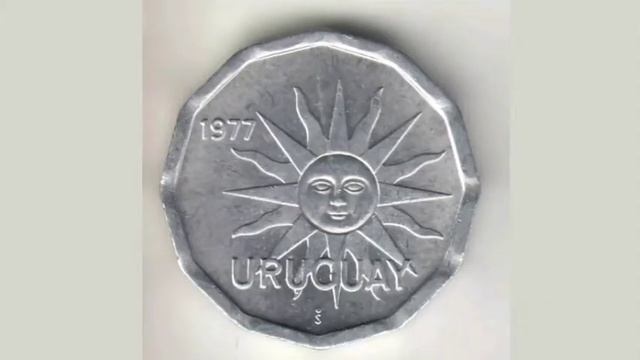 URUGUAY 1977 1 CENTESIMO Coin VALUE