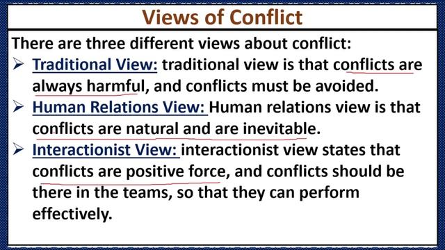 What is Conflict? What is Conflict Management? Types/Levels of Conflict-Views of Conflict