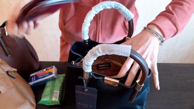 Итальянская сумка из натуральной кожи от CIGG MOSS